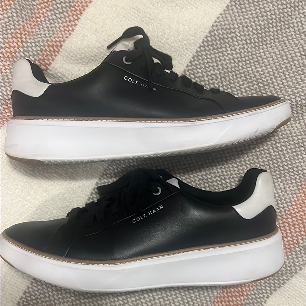Cole Haan Black and White Sneakers with Chunky Sole